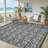 Waterproof Reversible Outdoor Rug - Boho Leaf Design - Large, UV & Mark Resistant, Collapsible Plastic Patio Carpet with Stakes & Storage Bag for RV, Camping, Deck,  9x18ft-983500359-983500376