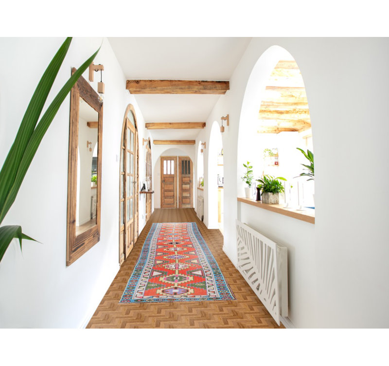 Tapis de couloir turc 100% soie Anatolian 3 x 15