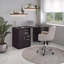 Bureau classique avec rangement, espresso