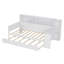 Lit de jour simple avec tablettes de rangement, lit multifonctionnel avec lit gigogne simple-1817345377