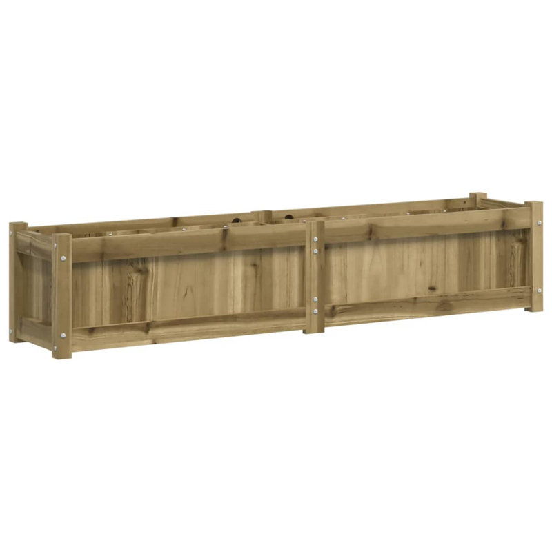 Loon Peak® Garden Planter 59.1"X12.2"X12.2" Solid Wood Douglas, 12.2" H x 59.1" W x 12.2" D, Brown