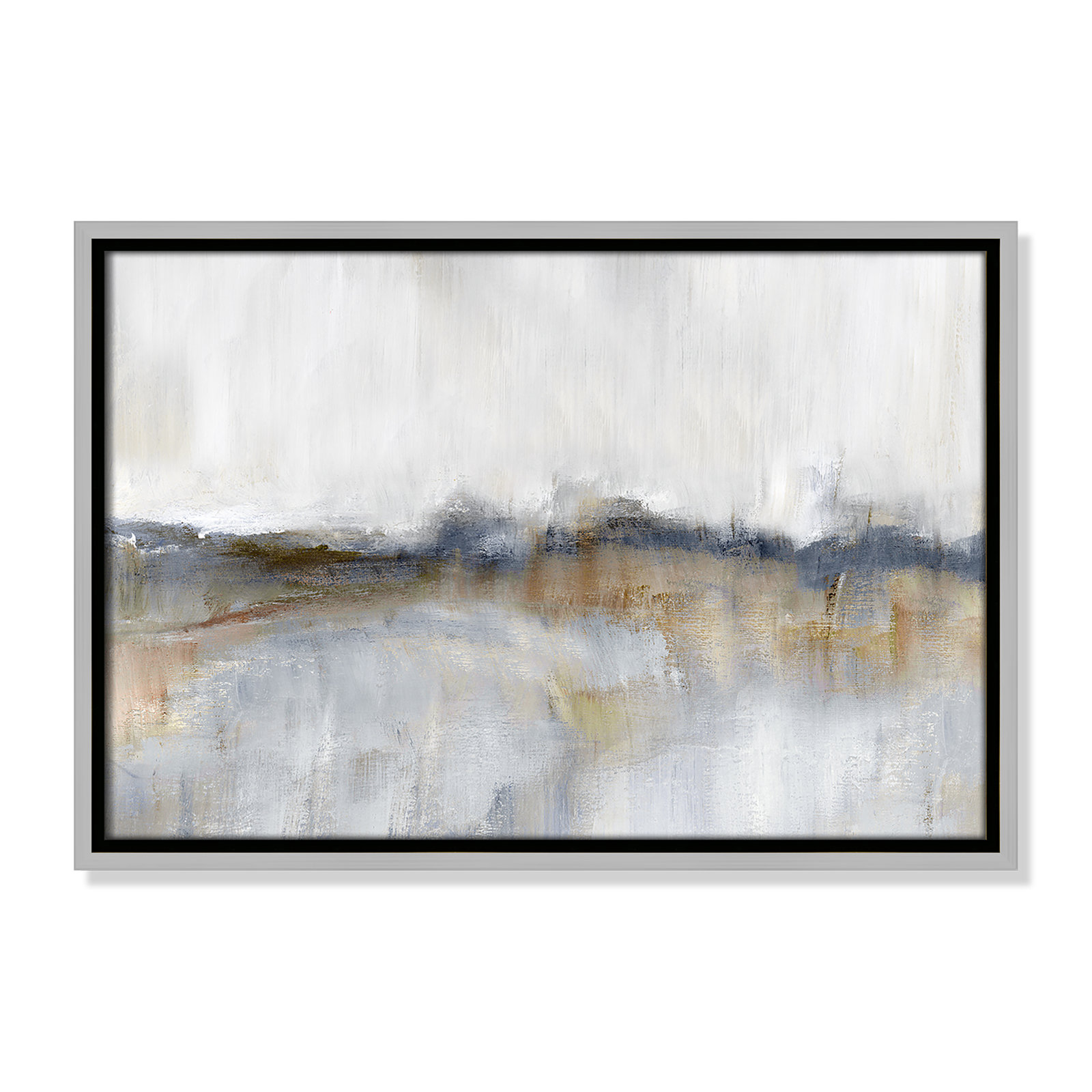 Autumnal Tide by Nan - Floater Frame Print on Canvas, 13.5" H x 19.5" W, Silver