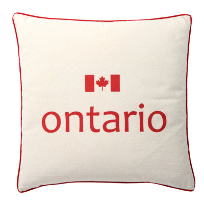 O Canada Provinces Ontario Cotton Throw Pillow