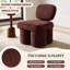 Fauteuil d'appoint sculptural moderne sans accoudoirs, fauteuil lounge rembourré avec base à 3 pieds pour salon et chambre-65882333