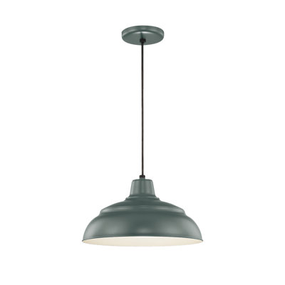 Luminaire suspendu simple en forme de dôme à 1 lumière Abrahamson