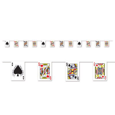 Beistle Playing Card Pennant Banner In Multicolor