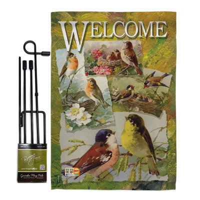 Double Sided 18.5'' H x 13'' W Polyester Flag Set