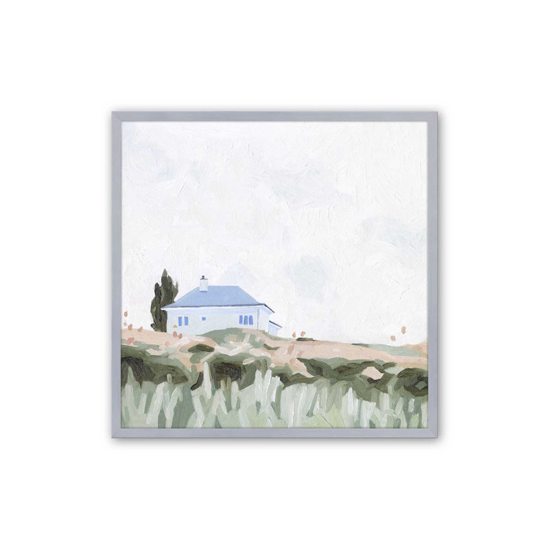 «Seaside Umbrella Harmony I», reproduction, H 21,75 po x l 21,75 po, Quiet Home Escape II, Argent argent