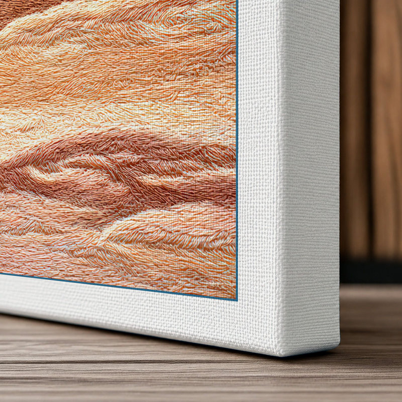 Fox In Desert Light Boho - Print, 24x16 - 61.0 x 40.6 cm, White Border