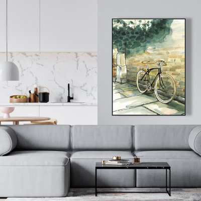 Old Urban Bicycle Canvas - Unique Transportation Bedroom Decor
