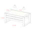 Rectangular Acacia Outdoor Coffee Table , 36'' in. W 20'' in. D