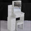 29.2" Small Space Left Bedside Cabinet Vanity Table + Cushioned Stool,Extra Large Right Sliding Mirror,Multi Layer High Capacity Storage,Practical Fashionable Dresser,Suitable for Small Space