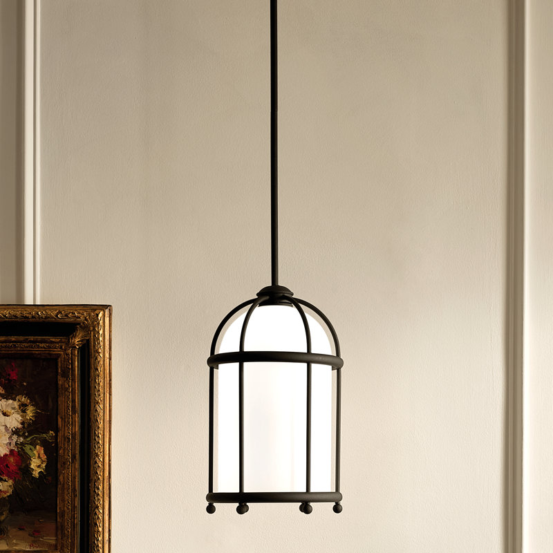 1 - Light Lantern Pendant, Textured Black
