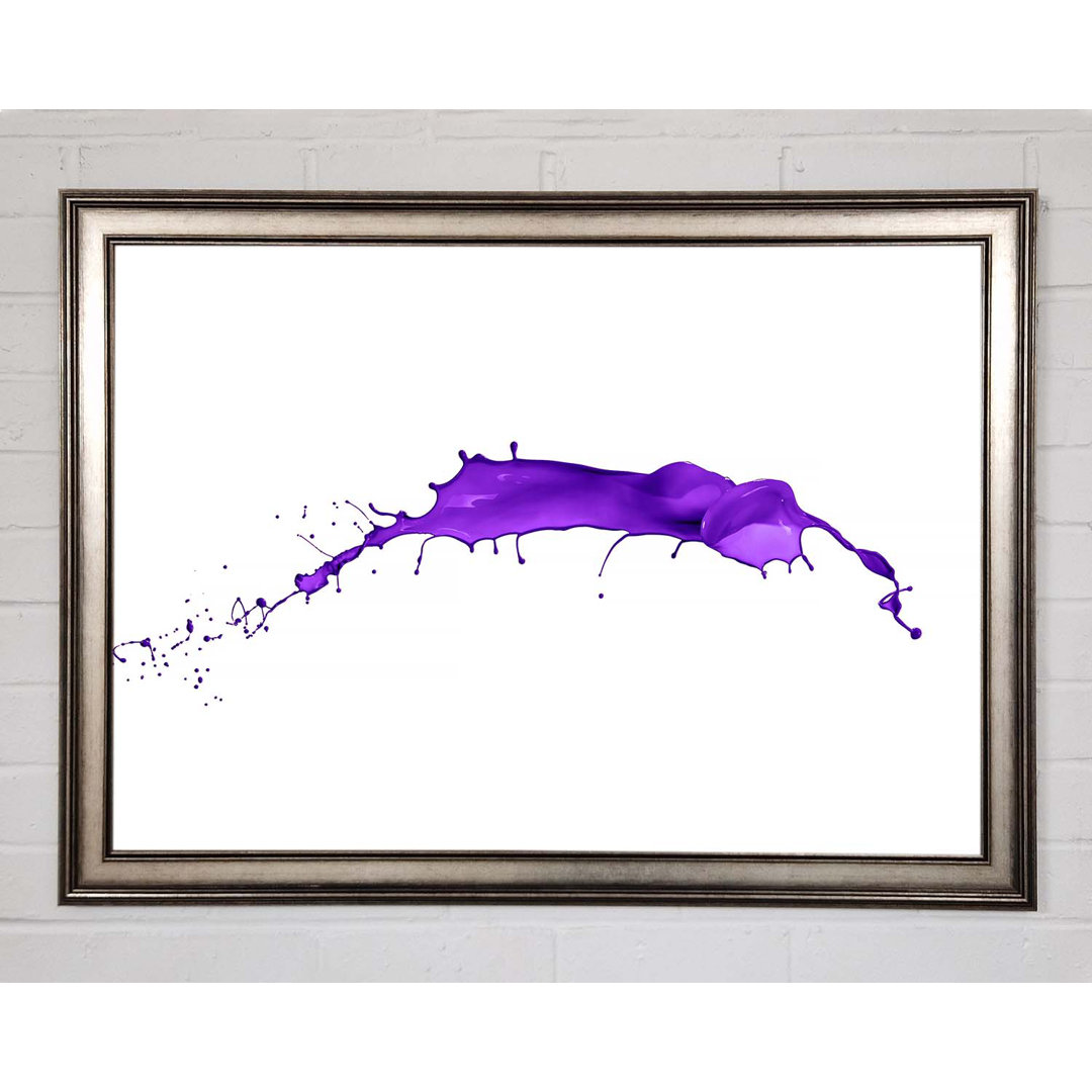 Purple Splash - Einzelner Bilderrahmen Kunstdrucke