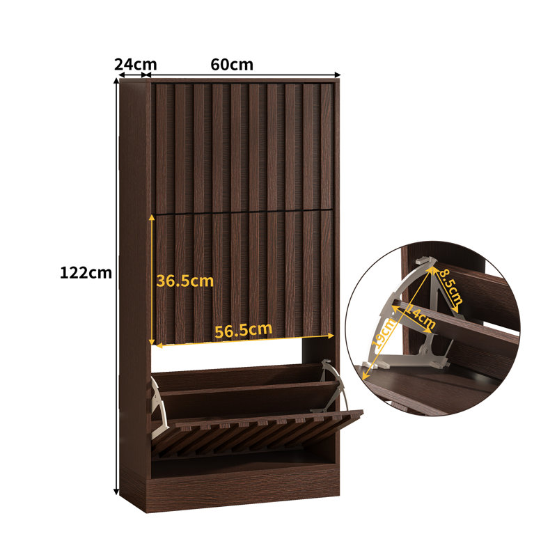 12 Pair Shoe Storage, Walnut
