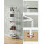 Morrowville 124.5 cm H x 40 cm W Steel and Glass Etagere Bookcase-1606335385