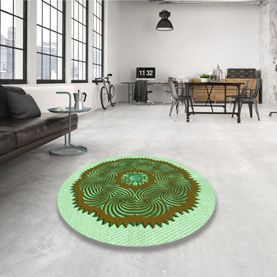 Tapis 100% à motifs lavables à la machine 2989PAT3716GRN