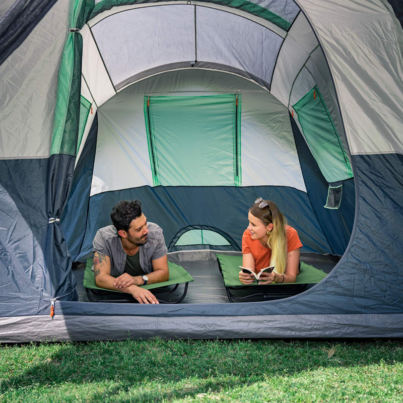 Portable Heavy Duty Folding Camping Bed, Green
