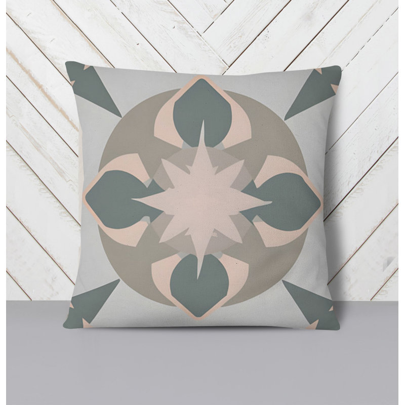 Throw Pillow With Insert, 20"H x 20"W, Blue/Green 12