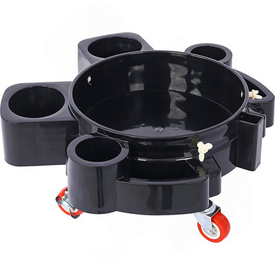 Bucket Dolly 5 Gallon Rolling Bucket Dolly With 5 Rolling Swivel Casters,Removable Bucket Dolly For Car Wash Professional Detailing For Car Washing Detailing Smoother Maneuvering 4Pcs Set