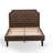 2-Piece Platform Full Bedroom Set with a Button Tufted Full Bed and 1 Distressed Jacobean Modern Nightstand - Dark Brown faux Leather with Black Texture and Black Legs-957648579-957648578