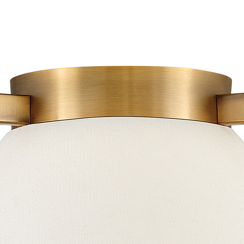 Calla 1 - Light Simple Cone LED Flush Mount, Brushed Bronze, 7.5" H x 20" W x 20" D