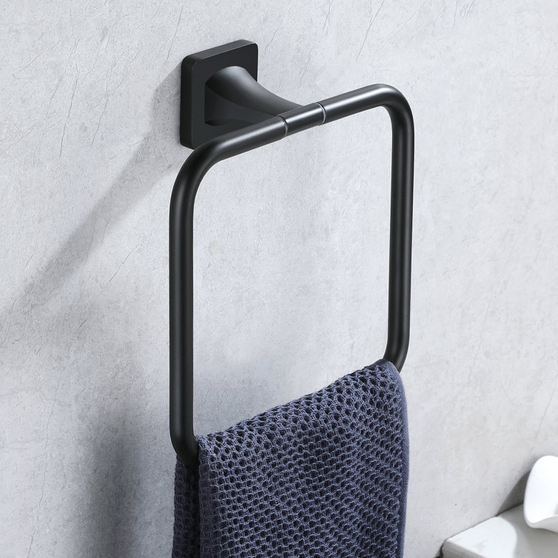 Porte-serviette mural, Noir mat
