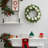 Poinsettia and Variegated Holly Christmas Wreath-2141110317