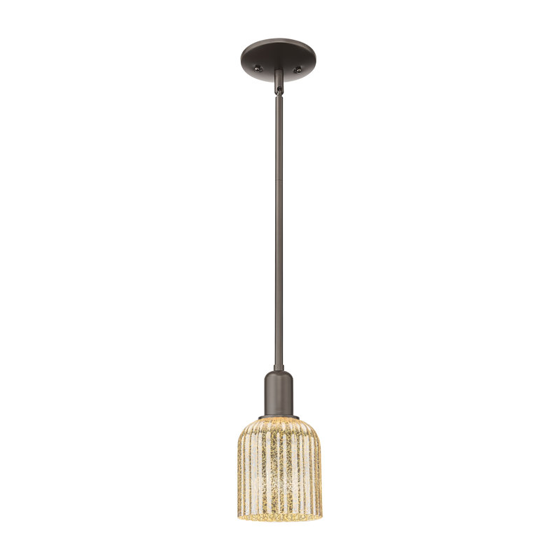 Downtown Urban - Voile de mariée - Mini-luminaire suspendu 1 tige, H 9,63 po x l 5 po x P 5 po, Mercure