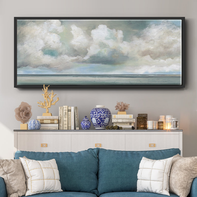 Cloudscape Vista I- Framed Canvas, 20" H x 50" W