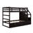 Twin Over Twin Bunk Bed with Trundle and 3 Storage Stairs, Storage Bunk Bed, Kids Bed, Espresso-129032219