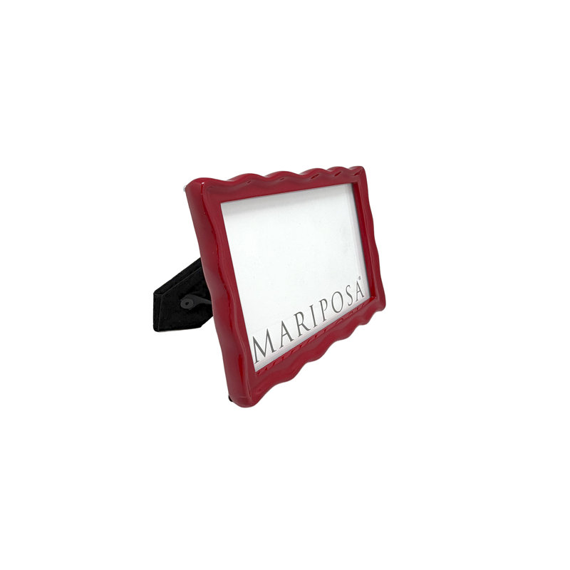 Wavy Picture Frame, Red, 4" x 6"