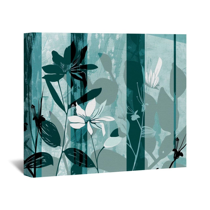Décoration murale moderne à motif floral Modern, H 12 po x l 18 po