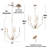 5-Light Gold Classic Sputnik Chandelier Candle Style Sloped Ceiling Design for Dry Indoor
