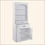 Bathroom Storage Cabinet With Four Doors, Drawers, Adjustable Shelf & Six Open Shelves – Durable MDF Construction, Combo