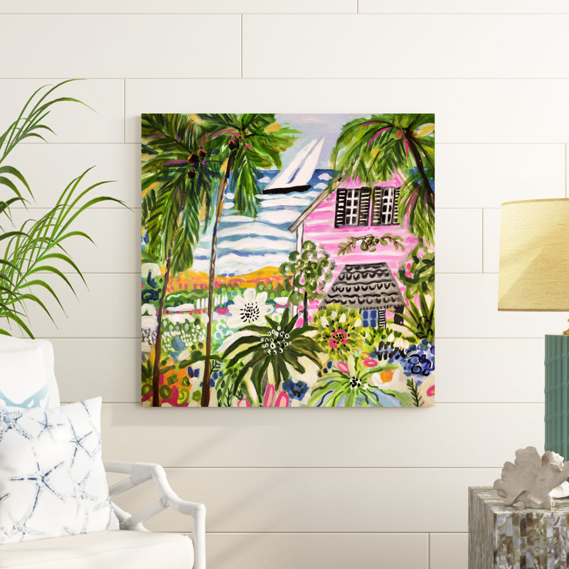 Maison de campagne près de la baie I, H 36 po x l 36 po, Impression encadrée avec passe-partout, Noir