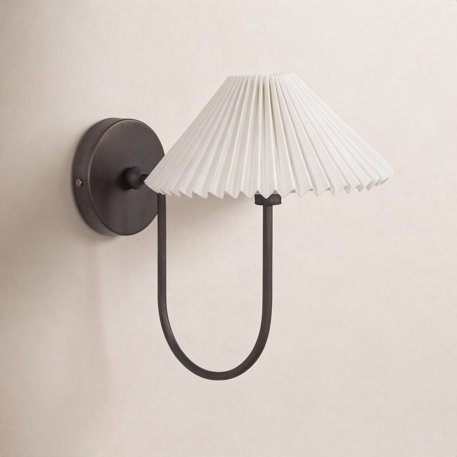 Single Light Iron Dimmable Armed Sconce