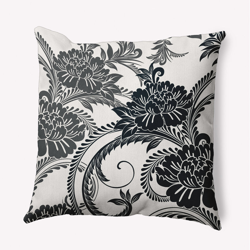 Housse de coussin décoratif en polyester par E by Design, Noir, 20 po x 20 po