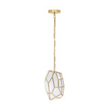 Luminaire suspendu en laiton 1 lumière Heera