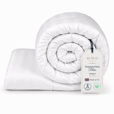 MHG Living Summer Microfibre Duvet 4.5 Tog with Breathable Hypoallergenic Hollowfibre Filling Cooling- Single/Double/King/Super King