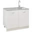 Belfry Kitchen Tovar 600mm W Single Bowl Steel Flush Kitchen Sink with 1 Faucet Hole