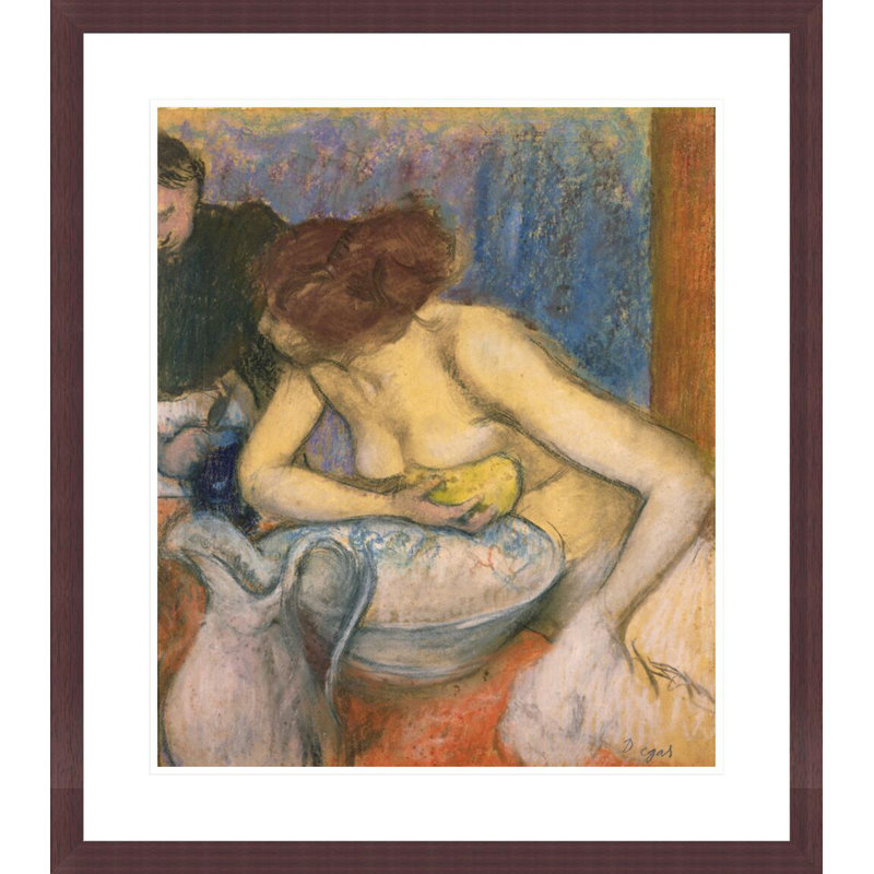 La toilette par Edgar Degas - estampe numérique encadrée, H 26,59 po x l 23,5 po