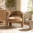 33" Wide Upholstered Modern 3-Legs Barrel Accent Chair-270776893