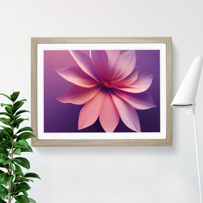 Shining Modern Flower Art - Framed Print
