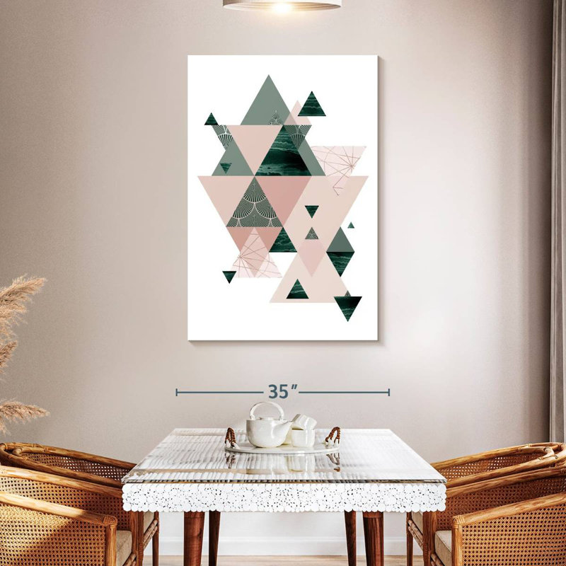 Avery Evergreen Blush Geo II, H 48 po x l 32 po