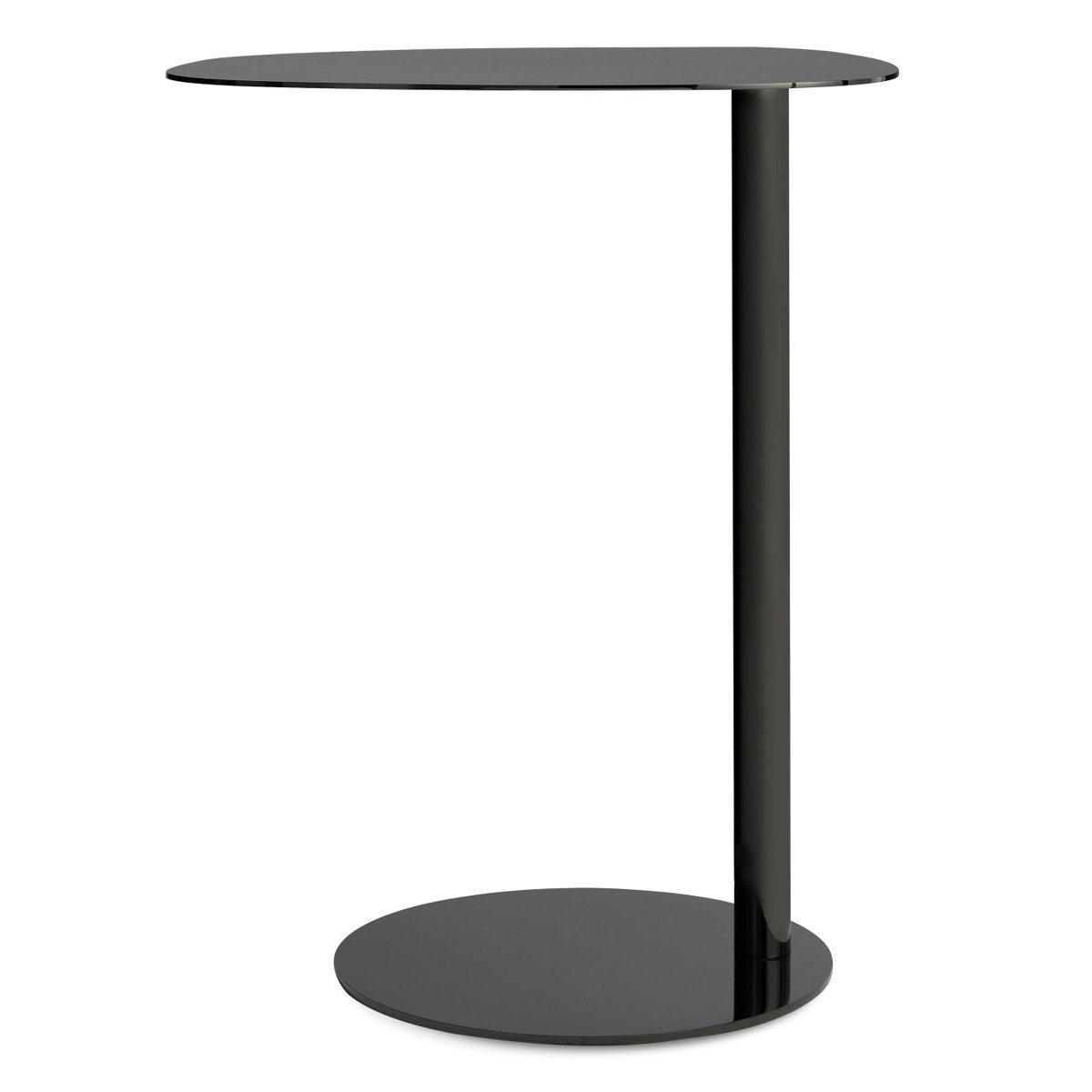 Swole Single End Table, 25" H x 20" W x 15" D, Black Nickel