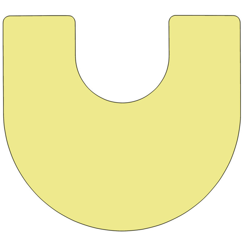 Table d'activité en fer à cheval à hauteur ajustable Goddard, Oui, Jaune, P 60 po x l 66 po x H 22,25 po à 30,25 po