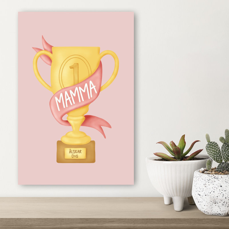 «Best Mom», art mural abstrait contemporain, 18" H x 12" W