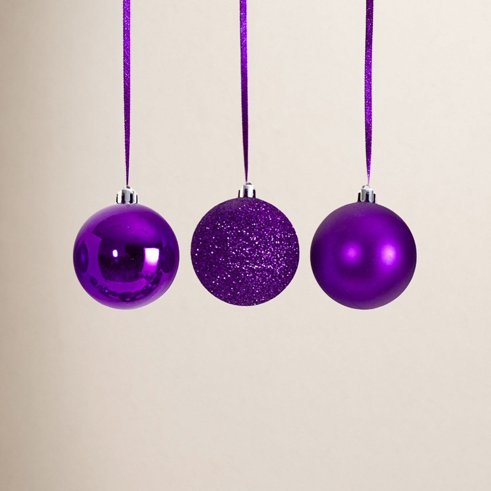 3" Shatterproof Bauble, Purple