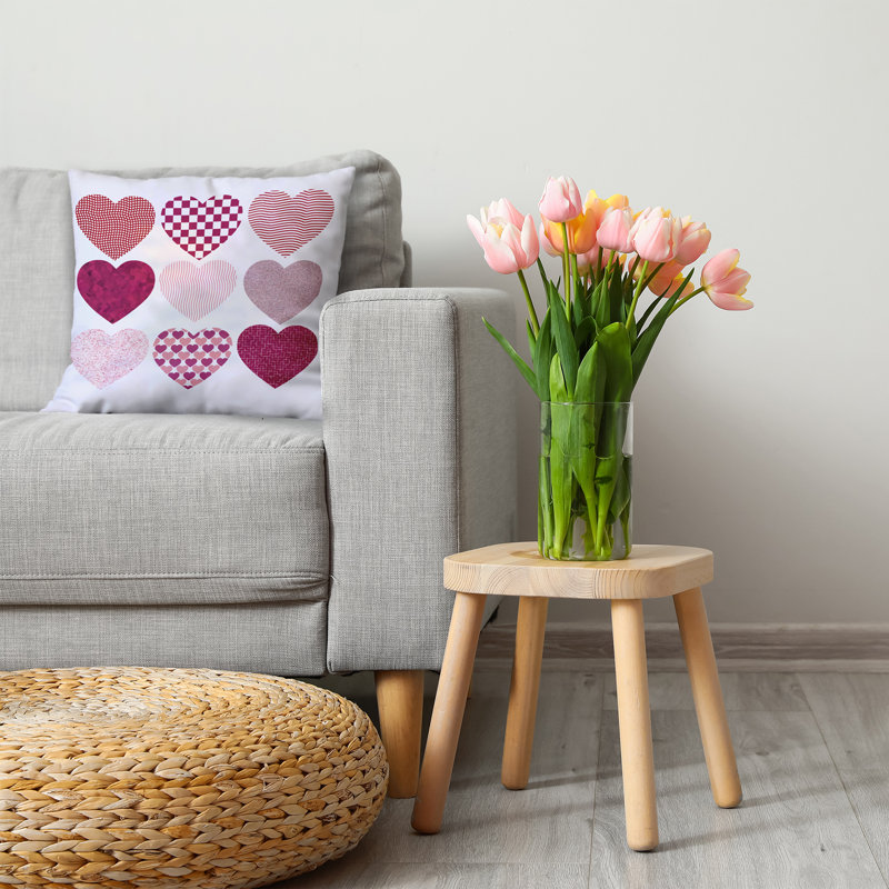 Reversible Throw Pillow, 20" H x 20" W, Square
